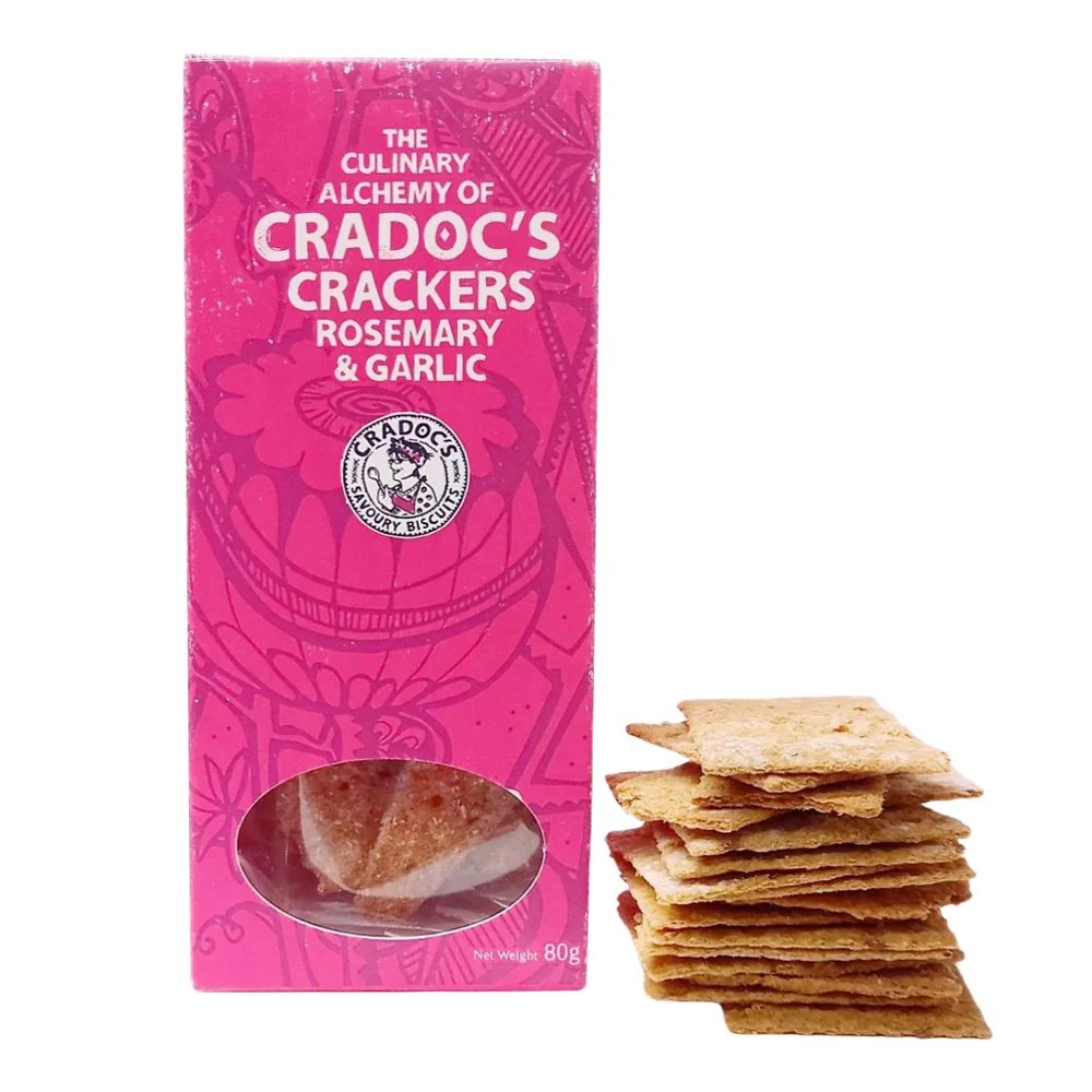 Cradoc's GF Rosemary & Garlic Crackers 80g